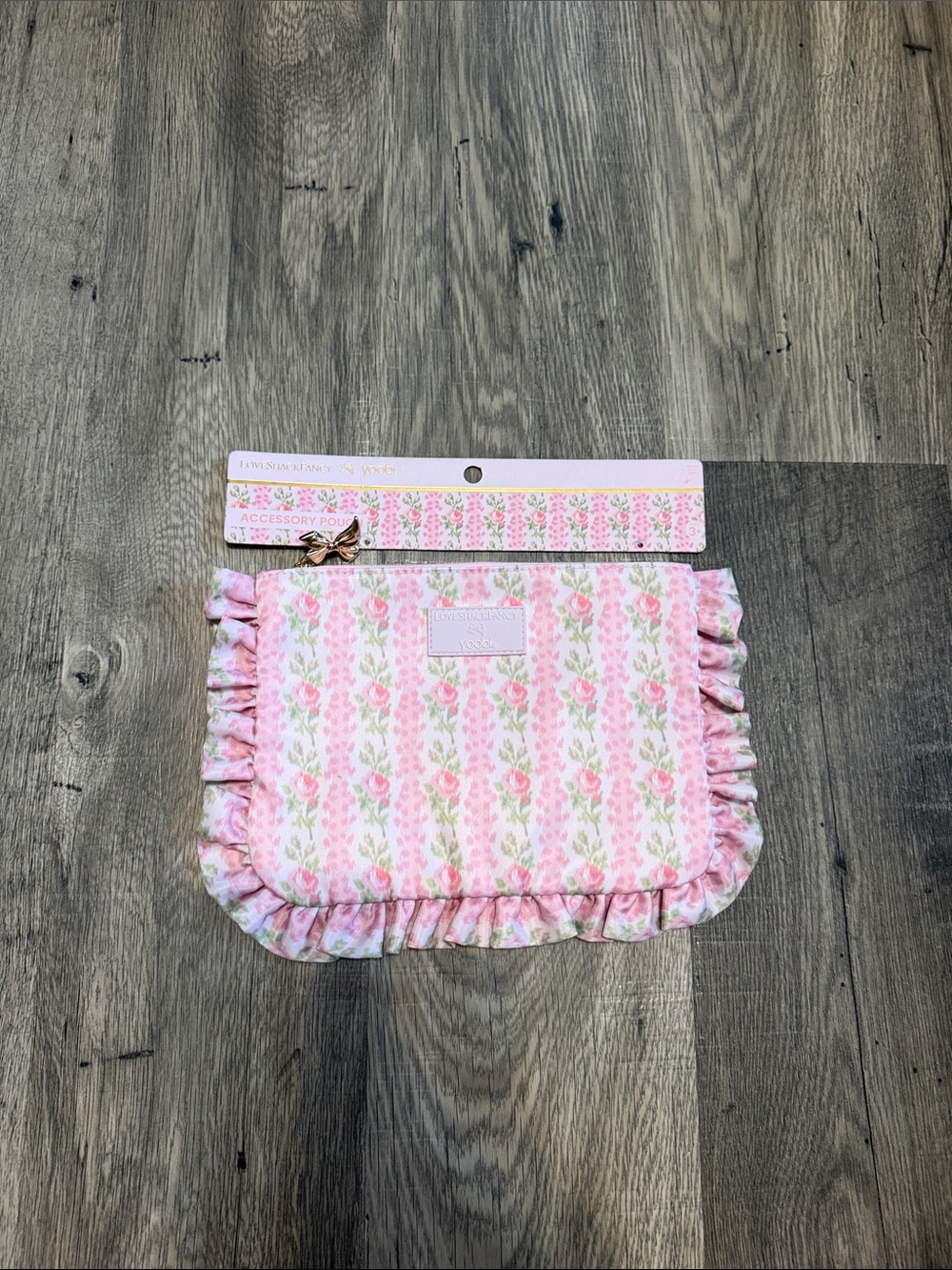 NWT LoveShackFancy x Target Yoobi Blooming Heirloom Ruffle Accessory Pouch